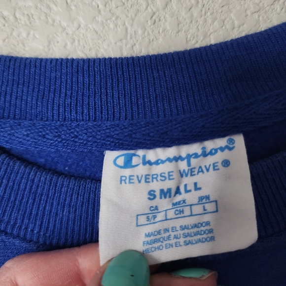 CHAMPION x AIR FORCE Reverse‎ weave crewneck in blue size S - Picture 5 of 5